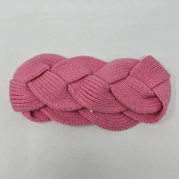 J. CREW KNITWEAR BUBBLE GUM PINK HEADBAND EAR WARMER WOMEN OS WINTER WOOL BLEND - Picture 6 of 8